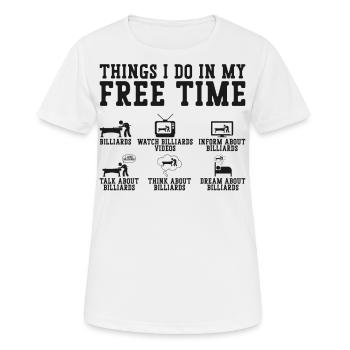 Billiards Pool Player Ball Things - Women's Breathable T-Shirt - white - Front - AI Model Female 172 dark (172cm)