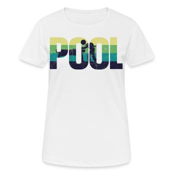 Billiards Pool Player Ball Retro - Women's Breathable T-Shirt - white - Front - AI Model Female 172 dark (172cm)