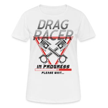 Drag Racing Race Car Retro Vintage - Frauen T-Shirt atmungsaktiv - Weiß - Vorne - AI Model Female 172 dark (172cm)