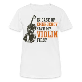 Violoniste en cas de - T-shirt respirant Femme - blanc - Devant - AI Model Female 172 dark (172cm)