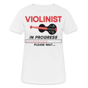 Violon Violoniste Violoniste En - T-shirt respirant Femme - blanc - Devant - AI Model Female 172 dark (172cm)