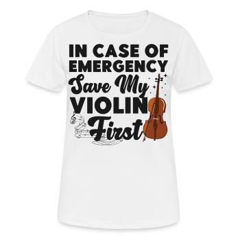 Violoniste En Cas De - T-shirt respirant Femme - blanc - Devant - AI Model Female 172 dark (172cm)