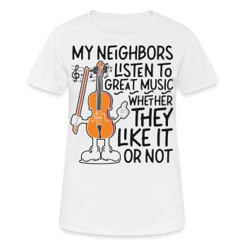 Violoniste Violoniste Mes Voisins - T-shirt respirant Femme - blanc - Devant - AI Model Female 172 dark (172cm)