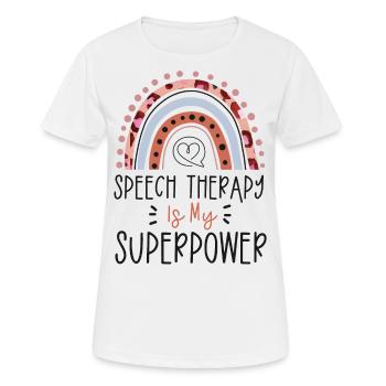 Speech Therapist Therapy Assistant - Frauen T-Shirt atmungsaktiv - Weiß - Vorne - AI Model Female 172 dark (172cm)
