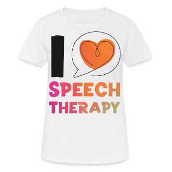 Speech Therapist Therapy Assistant - Frauen T-Shirt atmungsaktiv - Weiß - Vorne - AI Model Female 172 dark (172cm)