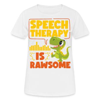 Speech Therapist Therapy Assistant - Frauen T-Shirt atmungsaktiv - Weiß - Vorne - AI Model Female 172 dark (172cm)
