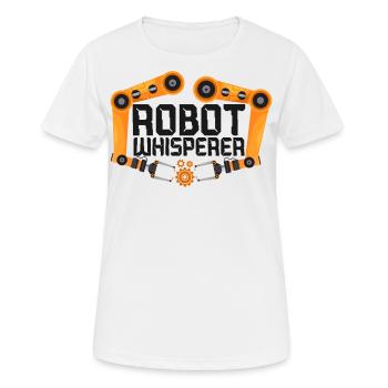 Robot Robotics Engineer Robot - Women's Breathable T-Shirt - white - Front - AI Model Female 172 dark (172cm)