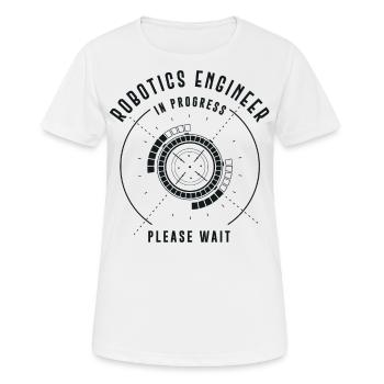Robot Robotics Engineer Robotics - Women's Breathable T-Shirt - white - Front - AI Model Female 172 dark (172cm)