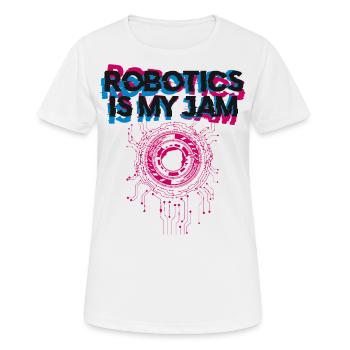 Robot Robotics Engineer Robotics - Women's Breathable T-Shirt - white - Front - AI Model Female 172 dark (172cm)
