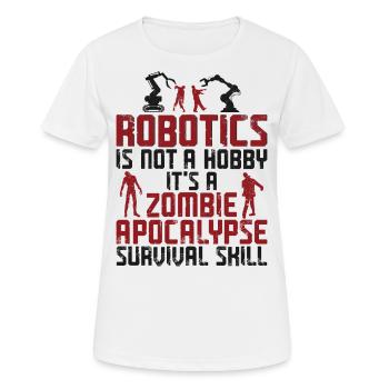 Robot Robotics Engineer Robotics - Women's Breathable T-Shirt - white - Front - AI Model Female 172 dark (172cm)