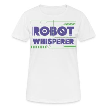 Robot Robotics Engineer Robot - Women's Breathable T-Shirt - white - Front - AI Model Female 172 dark (172cm)