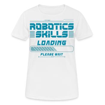 Robot Robotics Engineer Robotics - Women's Breathable T-Shirt - white - Front - AI Model Female 172 dark (172cm)