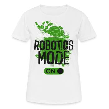 Robot Robotics Engineer Robotics - Women's Breathable T-Shirt - white - Front - AI Model Female 172 dark (172cm)