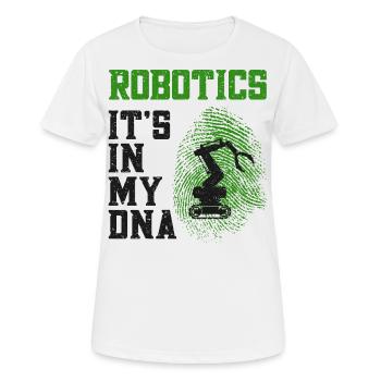 Robot Robotics Engineer Robotics - Women's Breathable T-Shirt - white - Front - AI Model Female 172 dark (172cm)