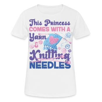 Knitting Knitter Girl This - Women's Breathable T-Shirt - white - Front - AI Model Female 172 dark (172cm)