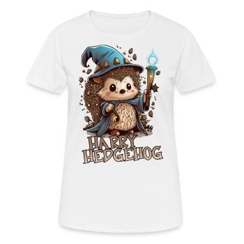Harry Hedgehog Le Magicien - T-shirt respirant Femme - blanc - Devant - AI Model Female 172 dark (172cm)