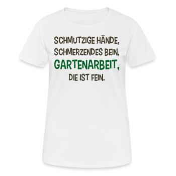 Lustiges Gärtner Gedicht Hobbygärtner Garten - Frauen T-Shirt atmungsaktiv - Weiß - Vorne - AI Model Female 172 dark (172cm)