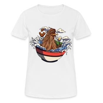 Ramen Noodle Hunger Japanese Anime Lover - T-shirt respirant Femme - blanc - Devant - AI Model Female 172 dark (172cm)