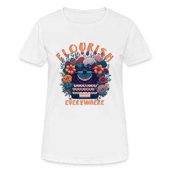 FLOURISH EVERYWHERE - Women's Breathable T-Shirt - white - Front - AI Model Female 172 dark (172cm)
