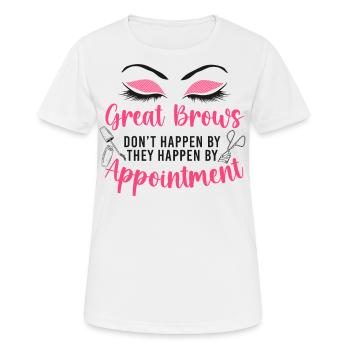 Esthéticienne esthéticienne agréée - T-shirt respirant Femme - blanc - Devant - AI Model Female 172 dark (172cm)