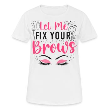Esthéticienne Esthéticienne Soins de la Peau - T-shirt respirant Femme - blanc - Devant - AI Model Female 172 dark (172cm)