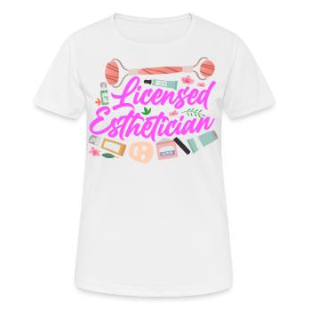 Soins de la peau d’esthéticienne agréée mignonne - T-shirt respirant Femme - blanc - Devant - AI Model Female 172 dark (172cm)