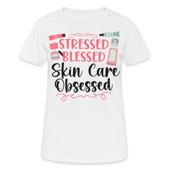 Soins de la peau d’esthéticienne agréée mignonne - T-shirt respirant Femme - blanc - Devant - AI Model Female 172 dark (172cm)