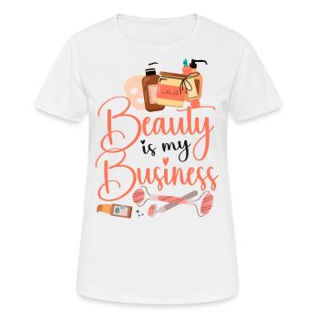 Soins de la peau d’esthéticienne agréée mignonne - T-shirt respirant Femme - blanc - Devant - AI Model Female 172 dark (172cm)