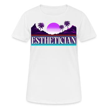 Soins de la peau d’esthéticienne agréée mignonne - T-shirt respirant Femme - blanc - Devant - AI Model Female 172 dark (172cm)