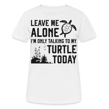 Sea Turtle Tortoise Leave Me Alone - Frauen T-Shirt atmungsaktiv - Weiß - Vorne - AI Model Female 172 dark (172cm)