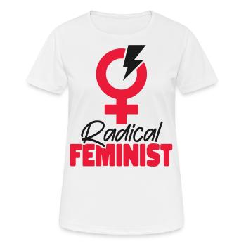 Feminist Radical Feminist - Women's Breathable T-Shirt - white - Front - AI Model Female 172 dark (172cm)