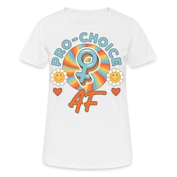 Féministe Rétro Pro-Choix Af - T-shirt respirant Femme - blanc - Devant - AI Model Female 172 dark (172cm)