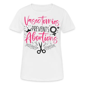 Feminist Vasectomies Prevents - Women's Breathable T-Shirt - white - Front - AI Model Female 172 dark (172cm)