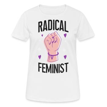 Feminist Radical Feminist - Frauen T-Shirt atmungsaktiv - Weiß - Vorne - AI Model Female 172 dark (172cm)