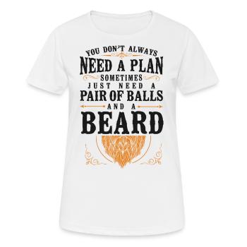 Beard Lover Bearded Man Ginger - Frauen T-Shirt atmungsaktiv - Weiß - Vorne - AI Model Female 172 dark (172cm)
