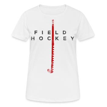 Field Hockey Field Hockey - Women's Breathable T-Shirt - white - Front - AI Model Female 172 dark (172cm)