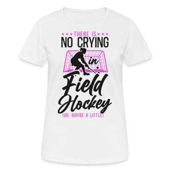 hockey sur gazon, il n’y a pas de pleurs - T-shirt respirant Femme - blanc - Devant - AI Model Female 172 dark (172cm)