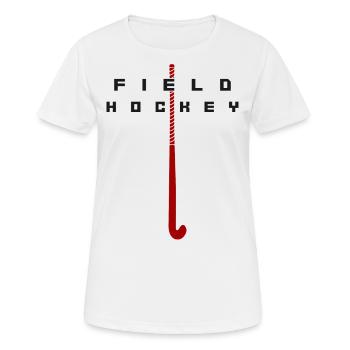 Field Hockey Field Hockey - Women's Breathable T-Shirt - white - Front - AI Model Female 172 dark (172cm)