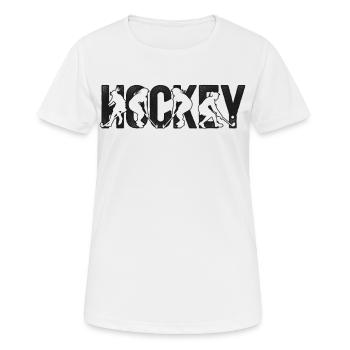 Field Hockey Hockey - Frauen T-Shirt atmungsaktiv - Weiß - Vorne - AI Model Female 172 dark (172cm)
