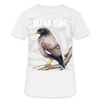 Myna Bird Collection – Elegance Meets Ethereal - Women's Breathable T-Shirt - white - Front - AI Model Female 172 dark (172cm)