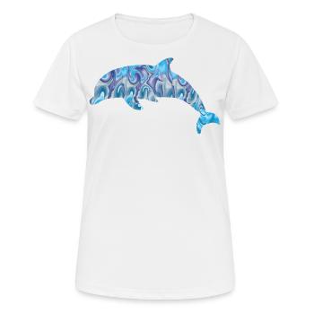 Dolphin - Frauen T-Shirt atmungsaktiv - Weiß - Vorne - AI Model Female 172 dark (172cm)