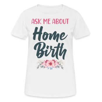 Infirmière spécialisée dans le travail et l’accouchement - T-shirt respirant Femme - blanc - Devant - AI Model Female 172 dark (172cm)