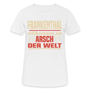 Frankenthal - Frauen T-Shirt atmungsaktiv - Weiß - Vorne - AI Model Female 172 dark (172cm)