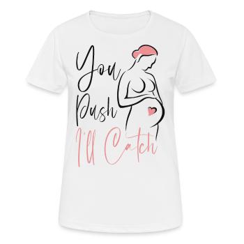 LD Labour And Delivery Nurse - Women's Breathable T-Shirt - white - Front - AI Model Female 172 dark (172cm)