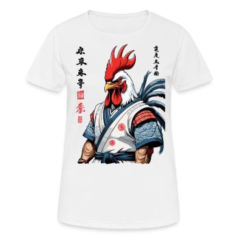 Samurai Ronin Kanji Streetwear Design - Women's Breathable T-Shirt - white - Front - AI Model Female 172 dark (172cm)