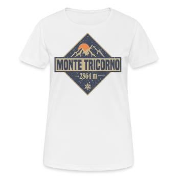 Monte Tricorno - T-shirt respirant Femme - blanc - Devant - AI Model Female 172 dark (172cm)
