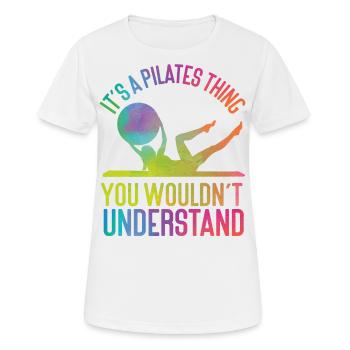 Pilates Instructor Teacher - Frauen T-Shirt atmungsaktiv - Weiß - Vorne - AI Model Female 172 dark (172cm)