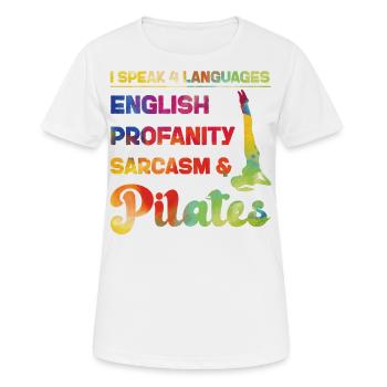 Pilates Instructor Teacher - Frauen T-Shirt atmungsaktiv - Weiß - Vorne - AI Model Female 172 dark (172cm)