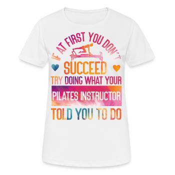 Pilates Instructor Teacher - Frauen T-Shirt atmungsaktiv - Weiß - Vorne - AI Model Female 172 dark (172cm)