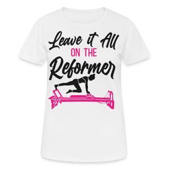 Pilates Instructor Teacher Leave - Frauen T-Shirt atmungsaktiv - Weiß - Vorne - AI Model Female 172 dark (172cm)